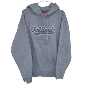 Nelk Boys Full Send Carpet Spell out Hoodie‎ Large Gray Sweatshirt Cotton Blend
